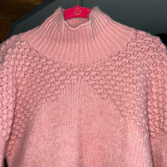 Free People Vibrant Pink Bradley Pullover Sweater Small - Picture 2 of 8